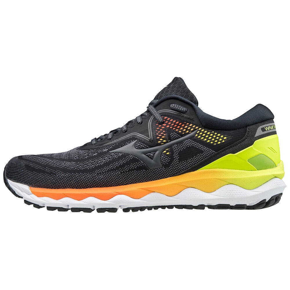 Mizuno Men's Wave Sky 4 Running Shoes Grey/Yellow (J1GC200236-ENG)